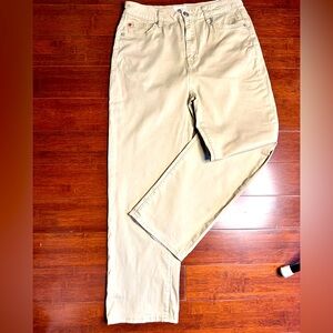 Hudson Noa midrise straight crop Khaki sz27